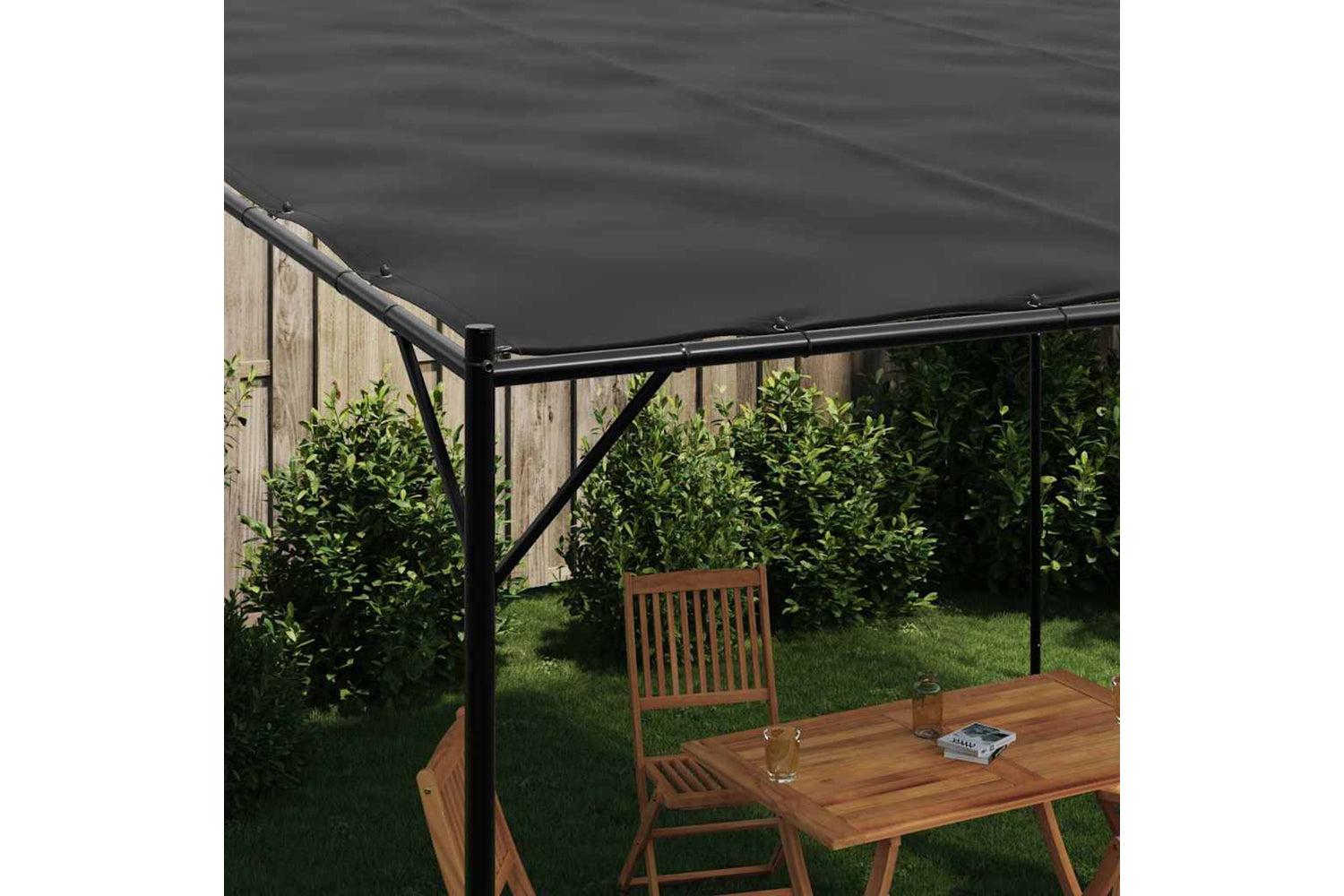 Vidaxl 362465 Gazebo Anthracite 4x4 M 180 G/mâ² Fabric And Steel-2