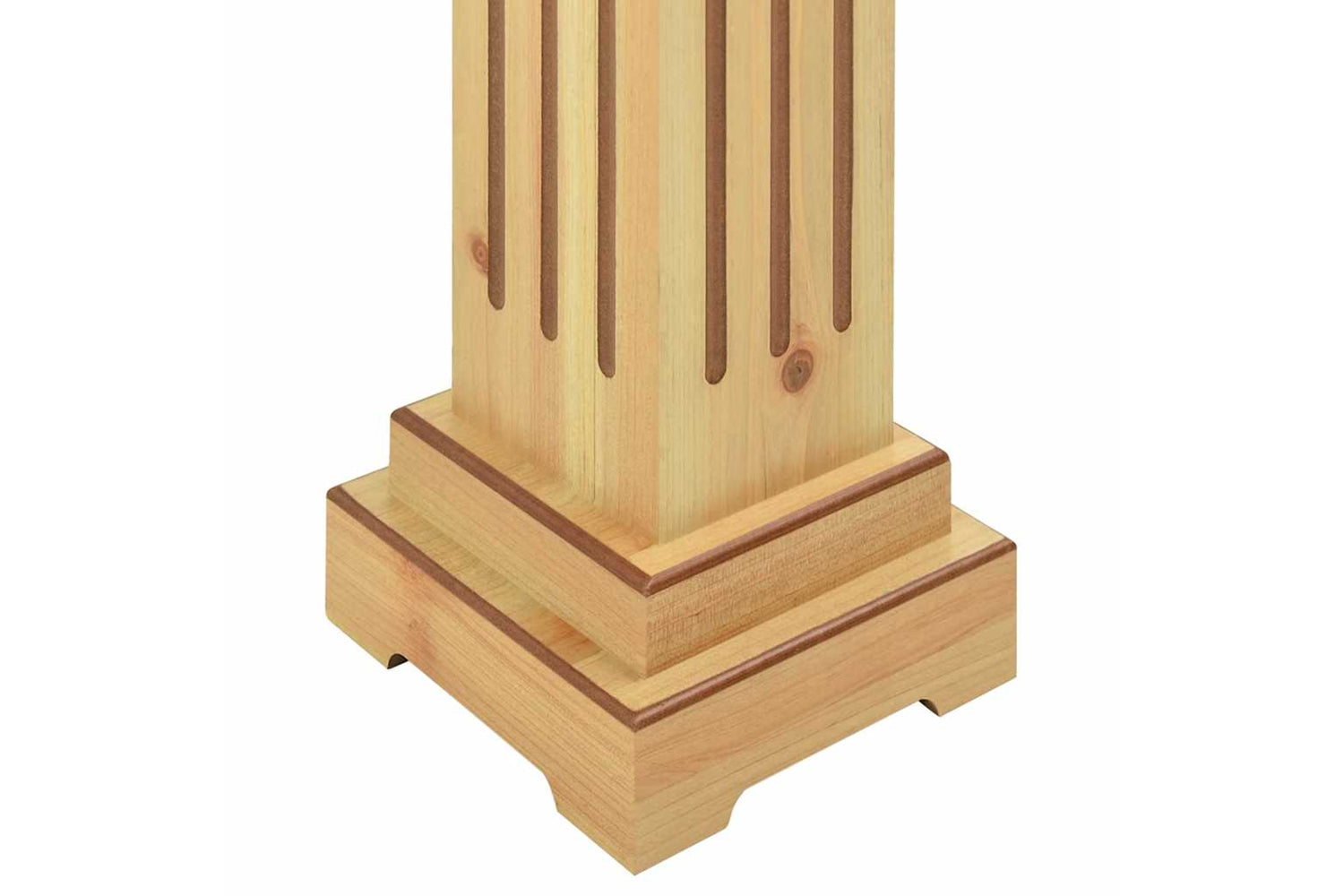 vidaXL 323968 Classic Square Pillar Plant Stand Light Wood 17x17x66cm Mdf-6