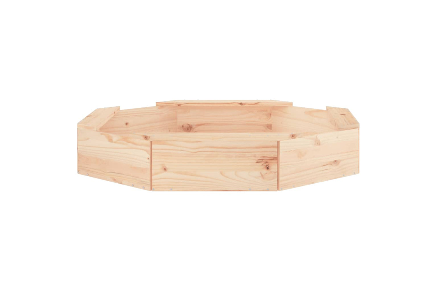 vidaXL 825009 Sandbox With Seats Octagon Solid Wood Pine-3