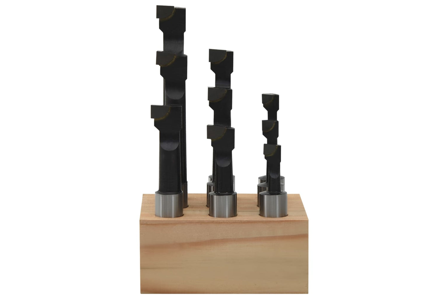 vidaXL 146682 Boring Cutters 9 Pcs 12mm With Wood Base-3