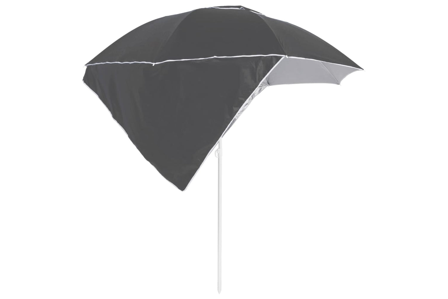 vidaXL 318839 Beach Umbrella With Side Walls Anthracite 215cm-3