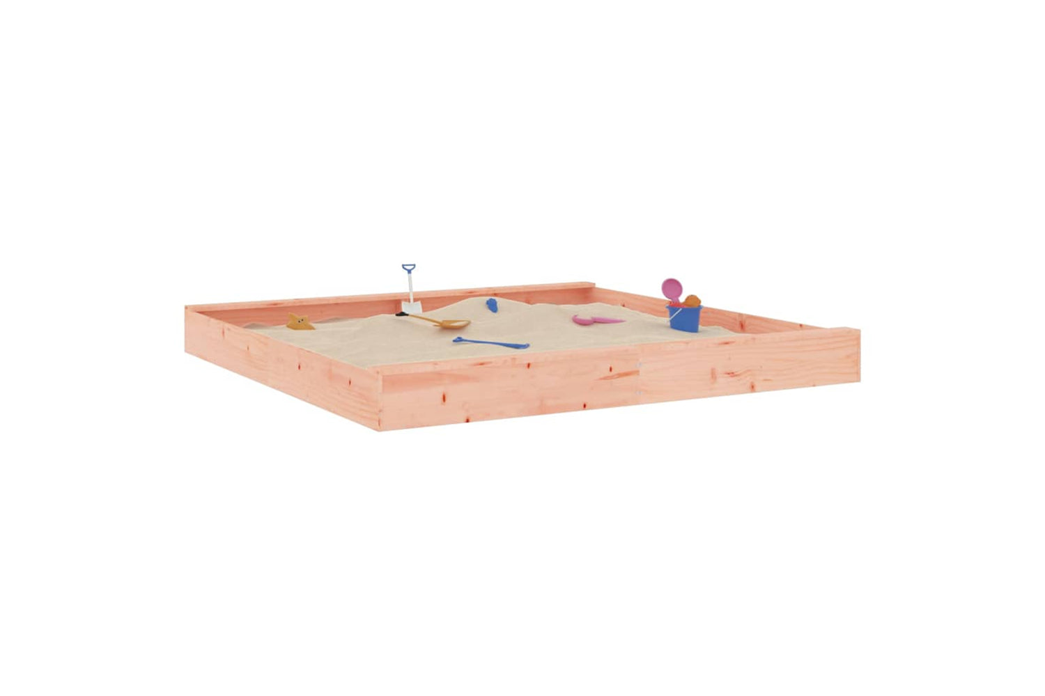 vidaXL 825049 Sandbox With Seats Square Solid Wood Douglas-2