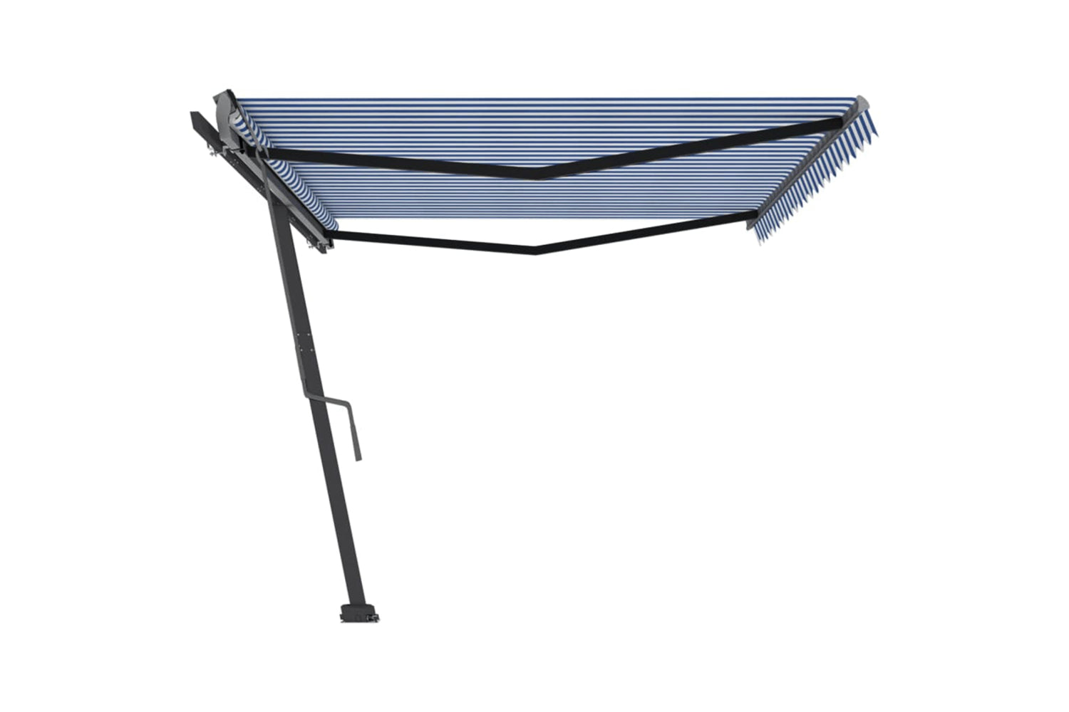 vidaXL 3069776 Freestanding Manual Retractable Awning 500x300cm Blue/white-5