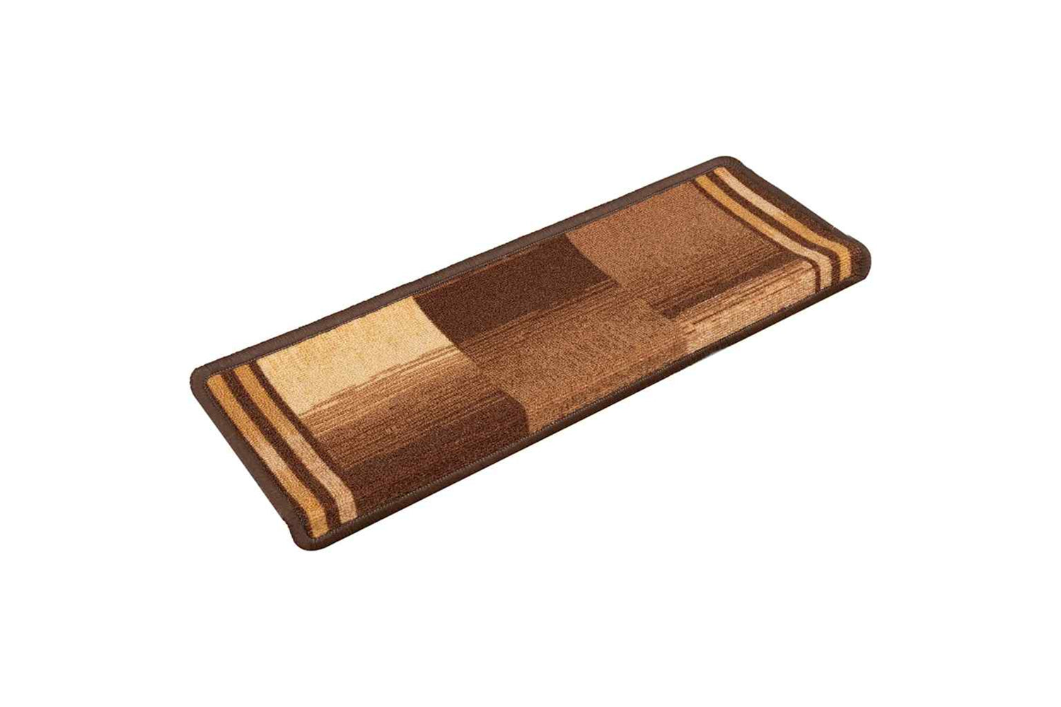 vidaXL 326209 Stair Mats Self-adhesive 15 Pcs 65x21x4cm Brown-2