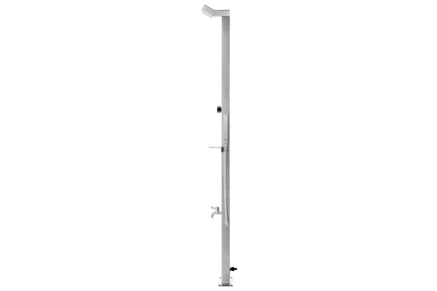 vidaXL 3070787 Garden Shower With Brown Base 225cm Stainless Steel-5