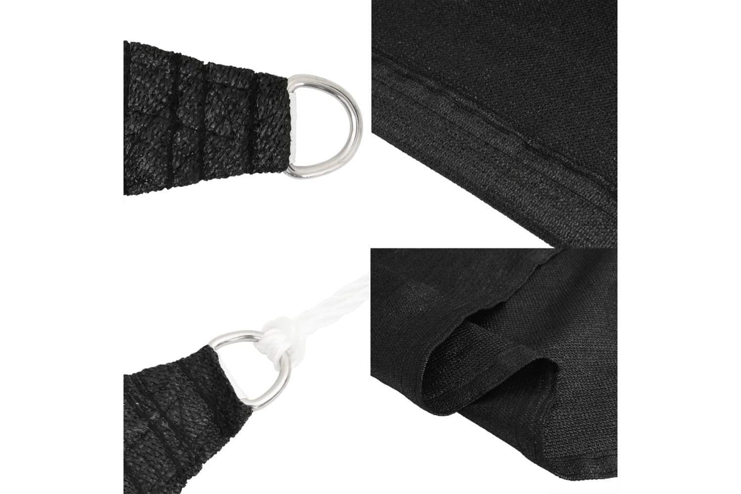 vidaXL 311729 Sunshade Sail 160 G/mÂ² Black 2.5x4 M Hdpe-5