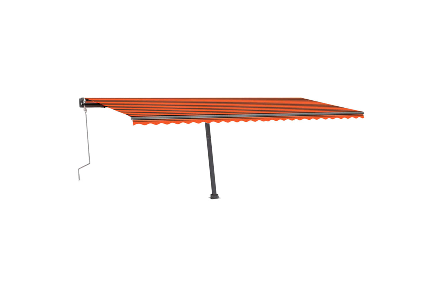 vidaXL 3069805 Manual Retractable Awning With Led 600x300cm Orange And Brown-3