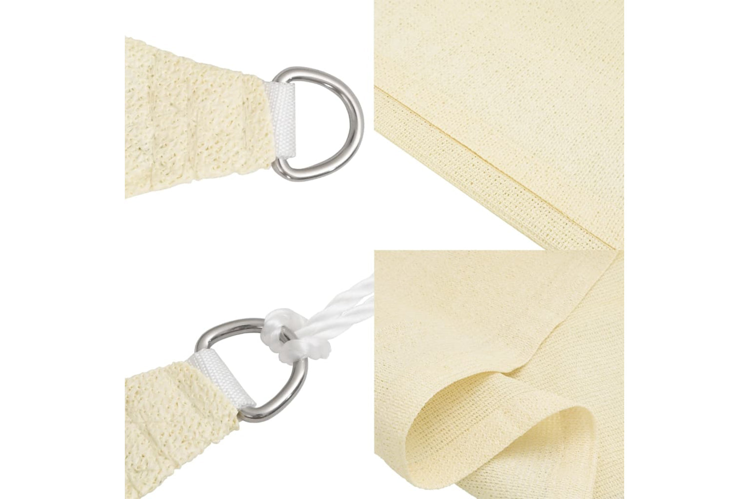 vidaXL 311171 Sunshade Sail 160 G/mÂ² Cream 2x2.5 M Hdpe-5