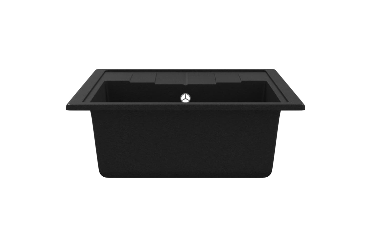 Vidaxl 147101 Kitchen Sink With Overflow Hole Oval Black Granite-5