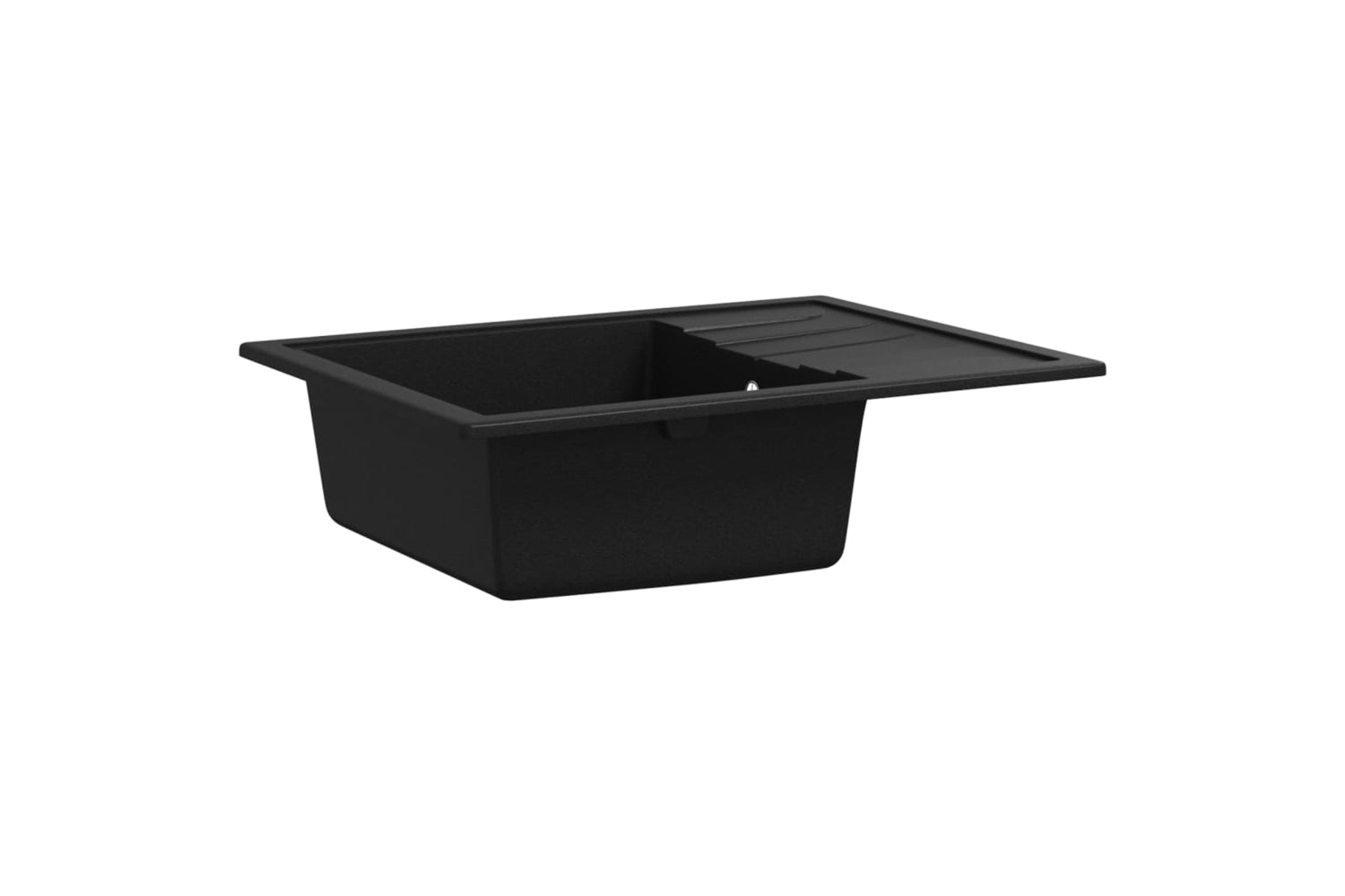 Vidaxl 147101 Kitchen Sink With Overflow Hole Oval Black Granite-3
