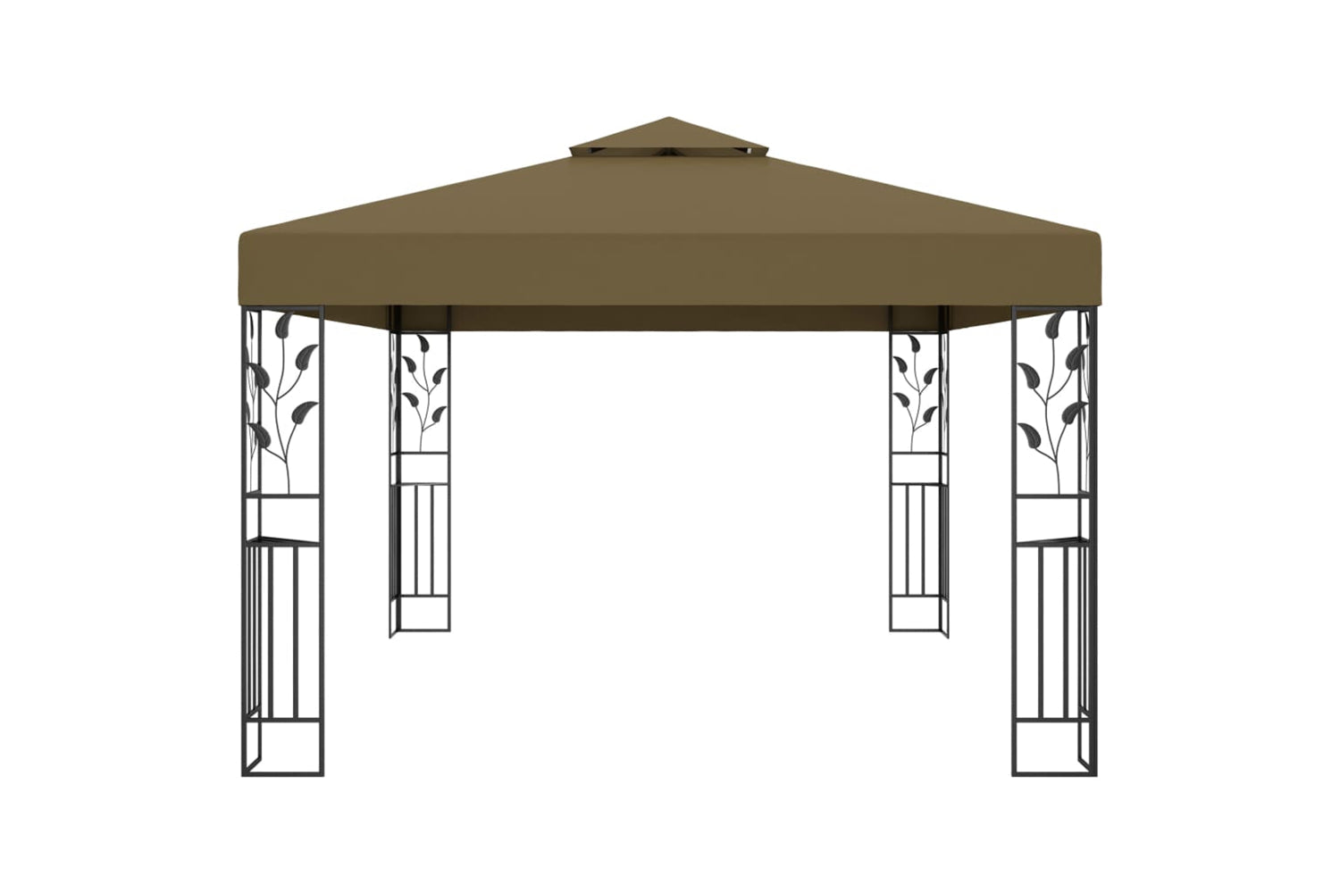 Vidaxl 312244 Gazebo With Double Roof 3x4 M Taupe 180 G/mâ²-3