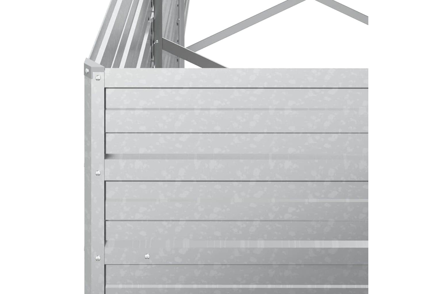 Vidaxl Garden Raised Bed 320x80x77 Cm Galvanized Steel Silver-5