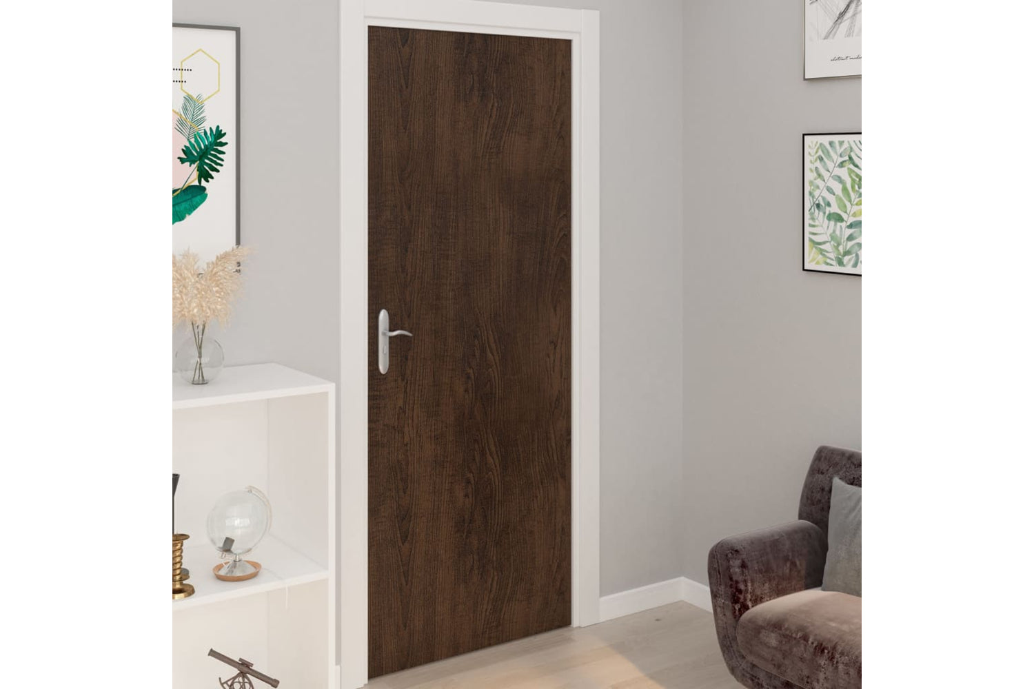 vidaXL 3059648 Self-adhesive Furniture Films 2 Pcs Dark Oak 500x90cm Pvc-2