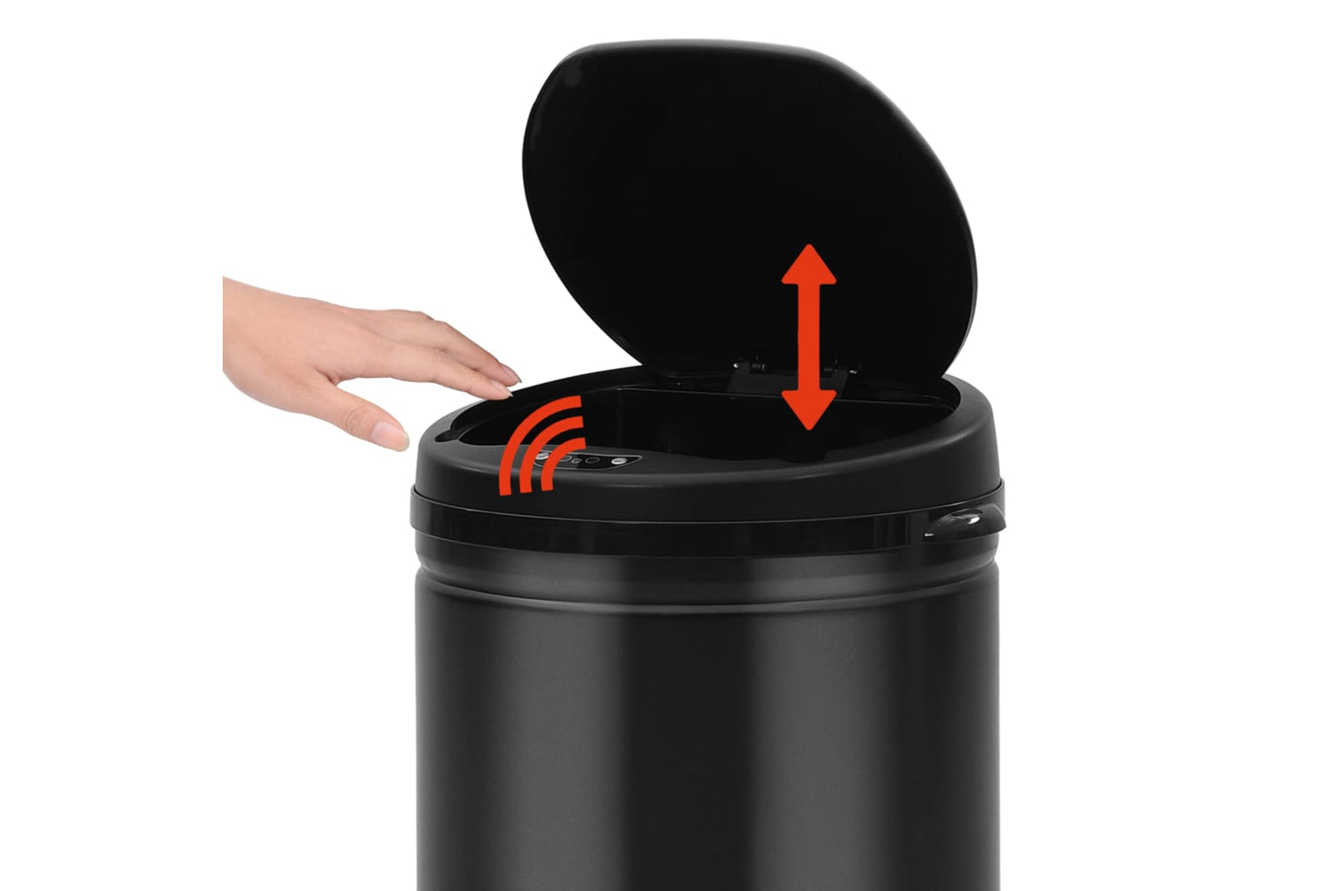 Vidaxl 322698 Automatic Sensor Dustbin 30 L Carbon Steel Black-5