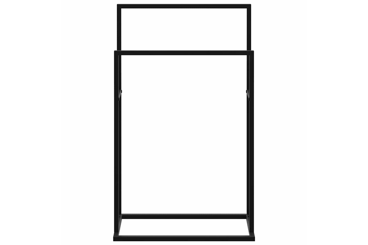 vidaXL 336127 Freestanding Towel Rack Black 48x24x78.5cm Iron-3