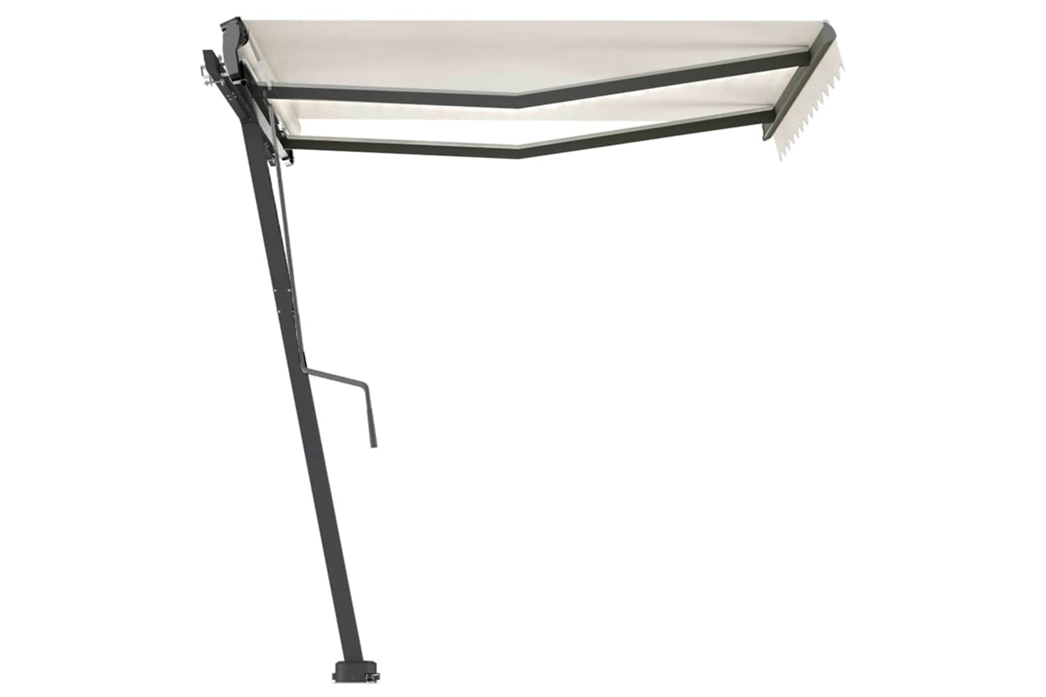 Vidaxl Manual Retractable Awning With Led 300x250 Cm Cream-3