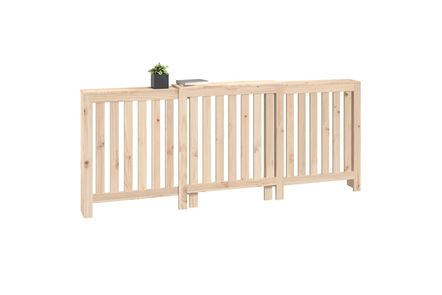 vidaXL 822586 Radiator Cover 210x21x85cm Solid Wood Pine-3