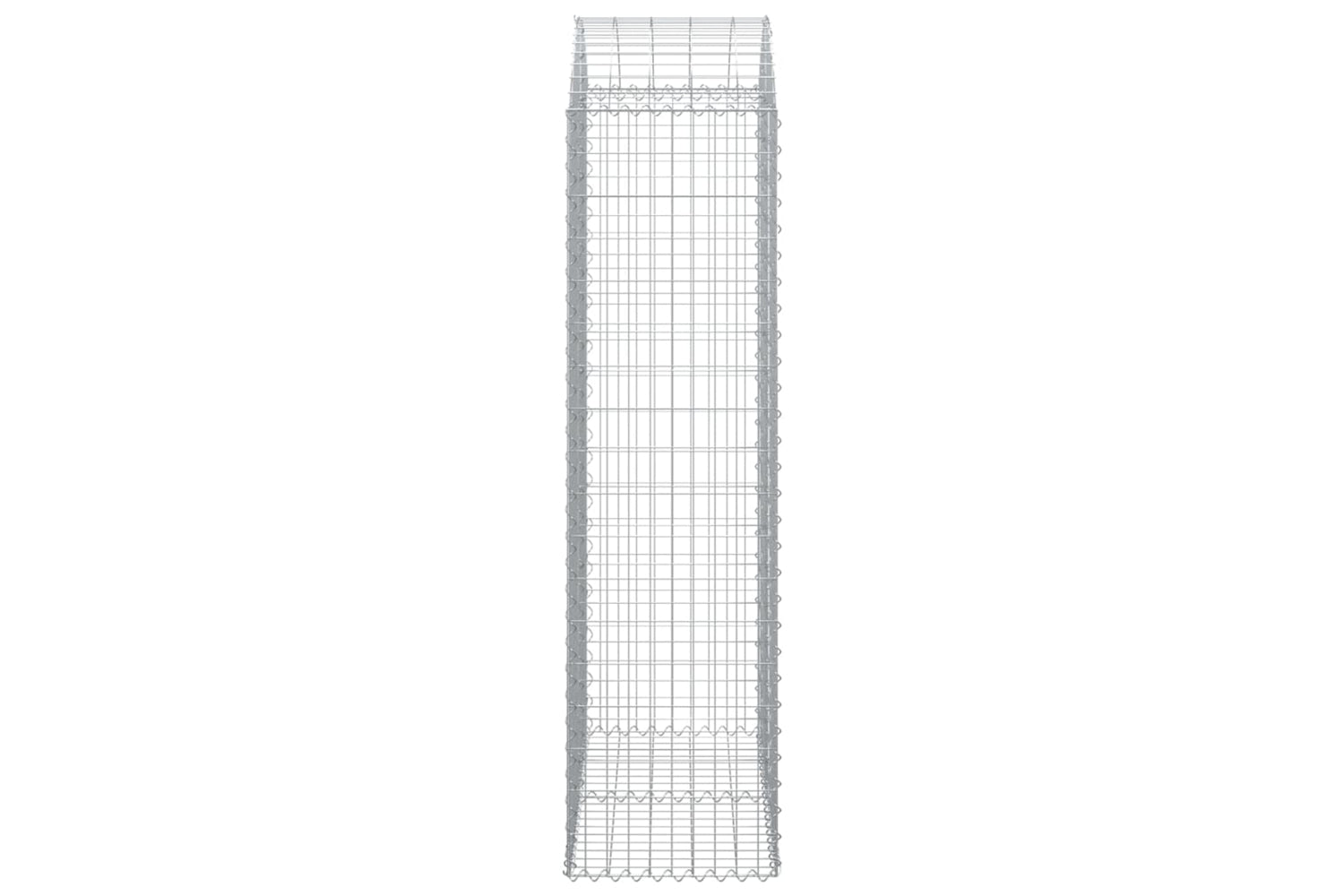 vidaXL 153439 Arched Gabion Basket 100x50x180/200cm Galvanised Iron-3
