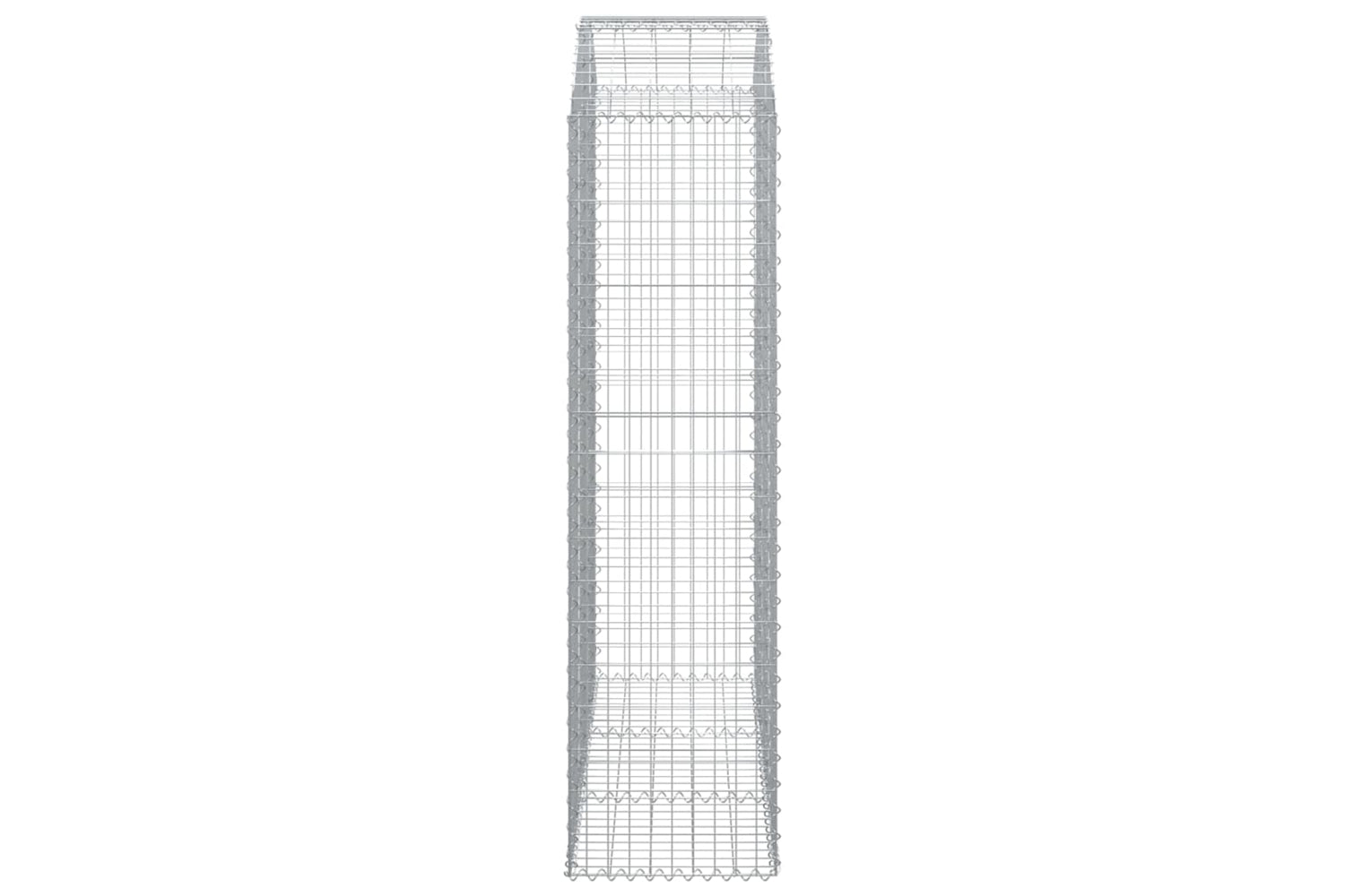 vidaXL 153459 Arched Gabion Basket 150x50x180/200cm Galvanised Iron-3