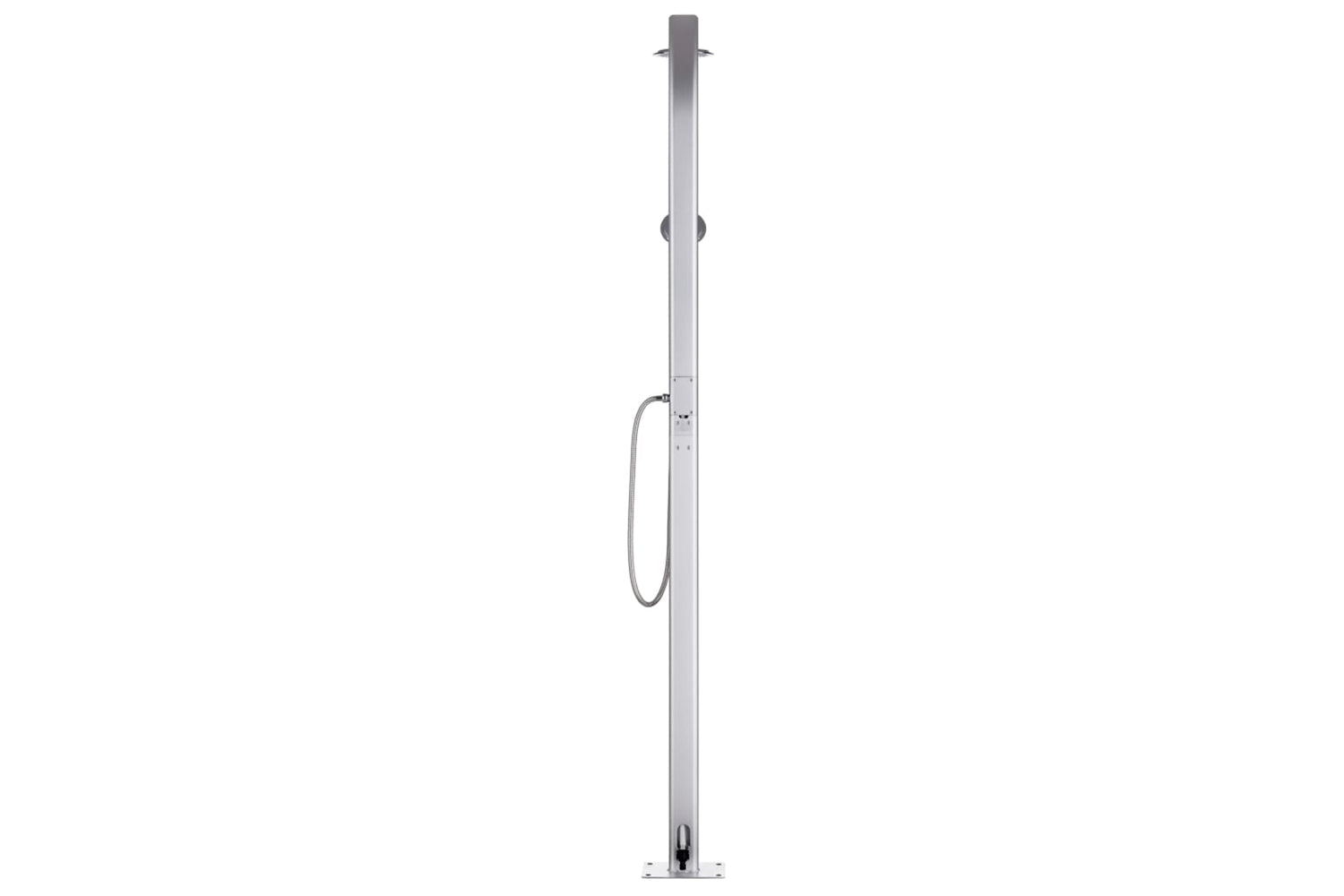 vidaXL 3070786 Garden Shower With Grey Base 220cm Aluminium-6