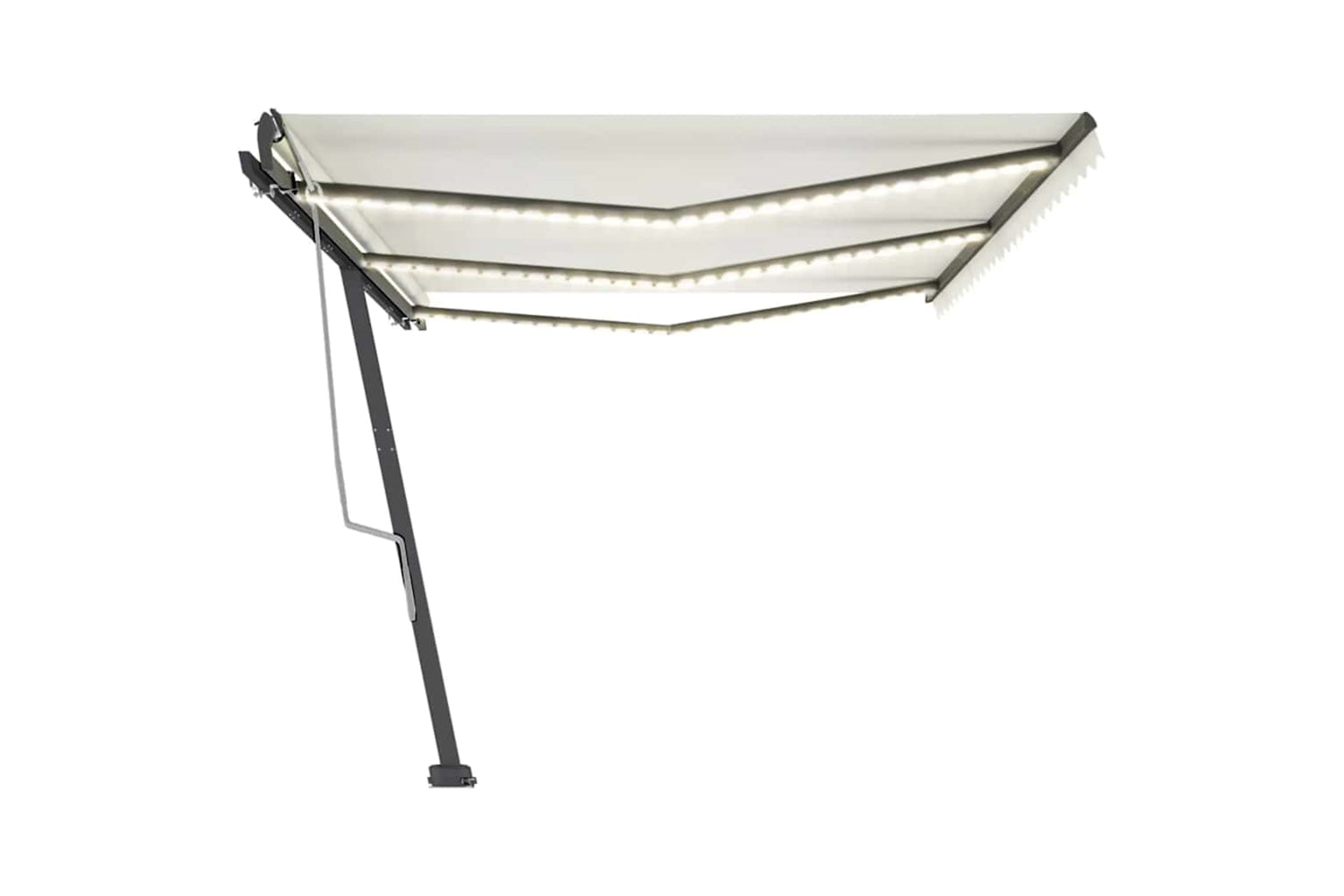 Vidaxl Manual Retractable Awning With Led 600x300 Cm Cream-5