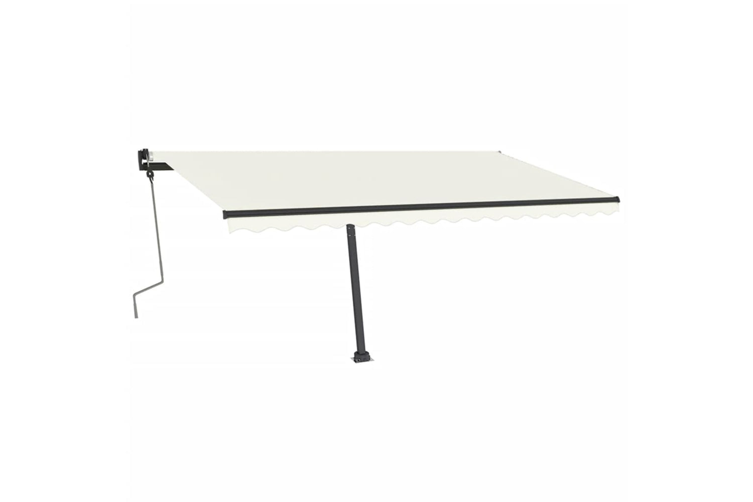 vidaXL 3069822 Manual Retractable Awning With Led 400x350cm Cream-3