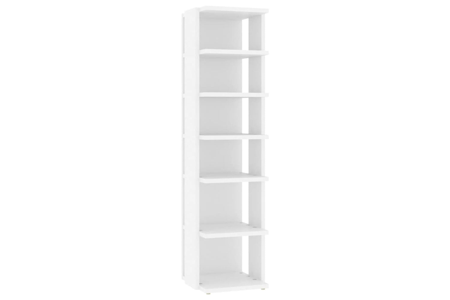 vidaXL 808486 Shoe Cabinets 2 Pcs White 27.5x27x102cm Engineered Wood-3