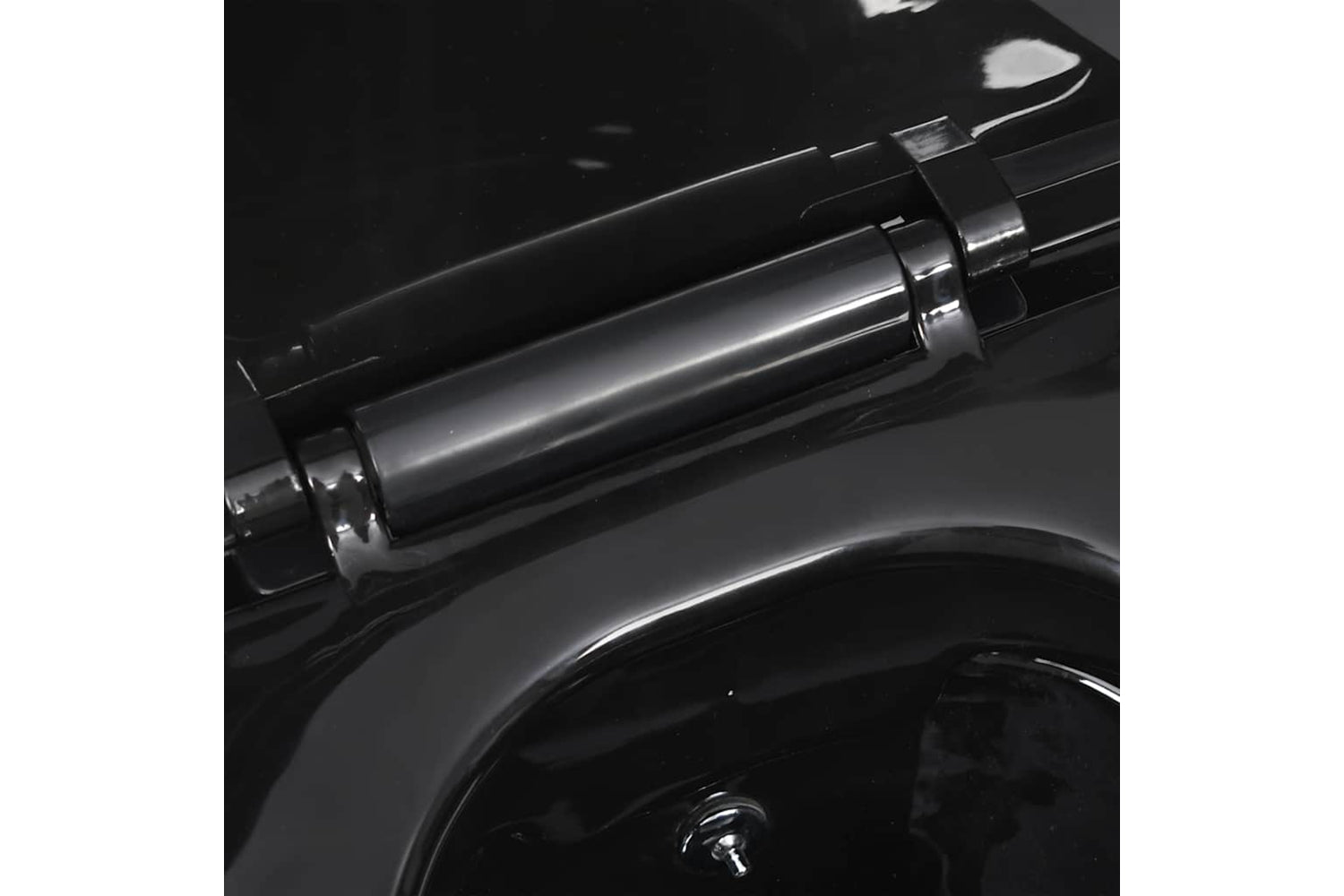 Vidaxl Wall Hung Rimless Toilet With Concealed Cistern Ceramic Black-9