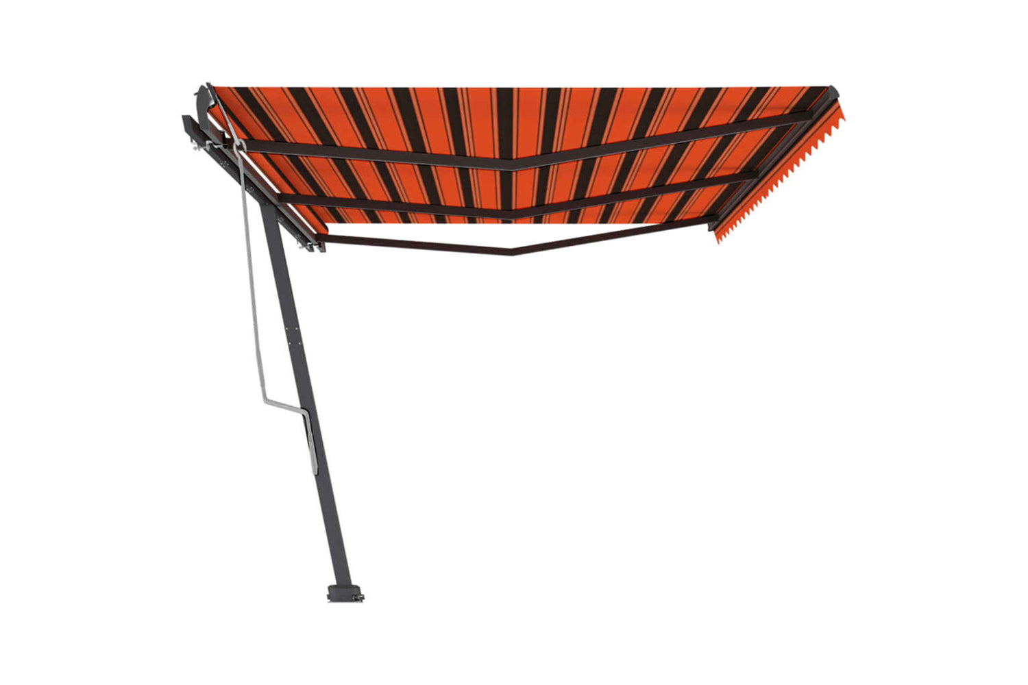 vidaXL 3069800 Freestanding Manual Retractable Awning 600x300cm Orange/brown-5