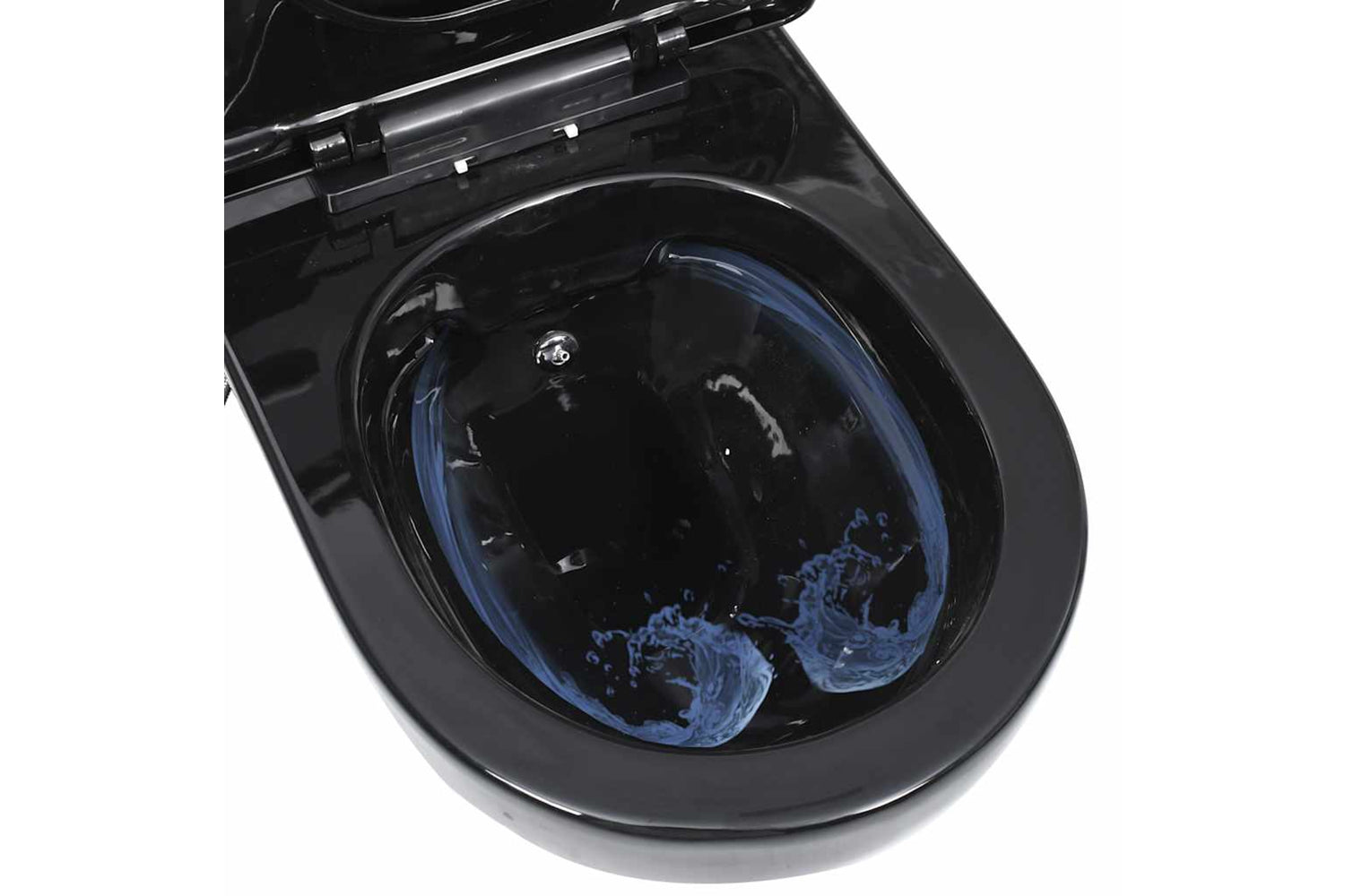 Vidaxl Wall Hung Rimless Toilet With Concealed Cistern Ceramic Black-8