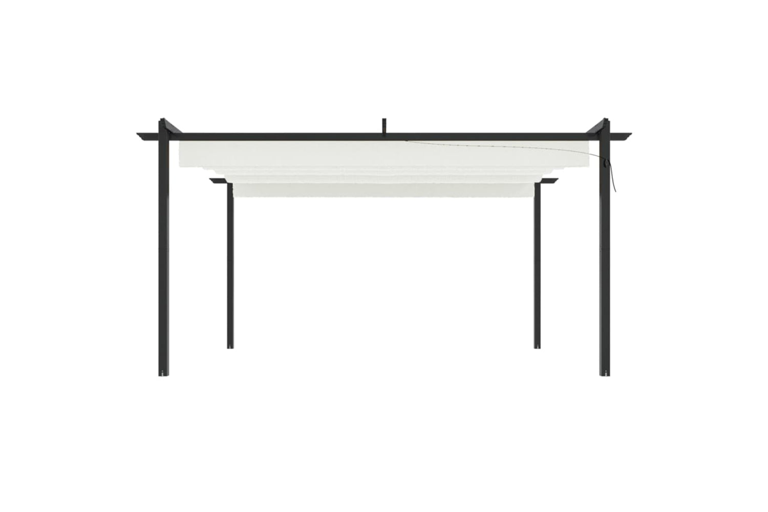 Vidaxl 318537 Garden Gazebo With Retractable Roof 4x3 M Cream-2