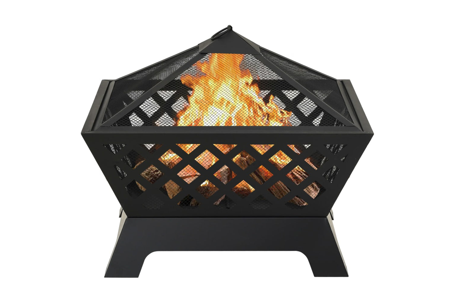 vidaXL 311894 Fire Pit With Poker 64cm Xxl Steel-3