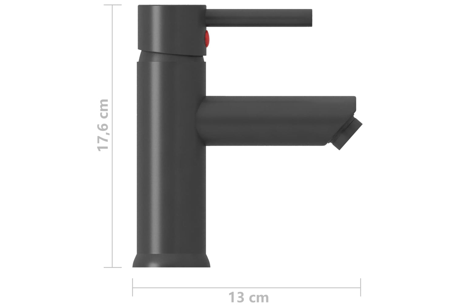 vidaXL 149068 Bathroom Basin Faucet Grey 130x176mm-4