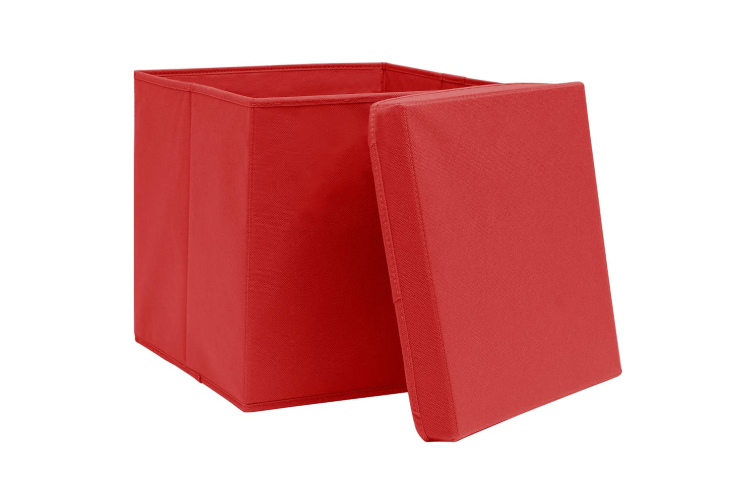 vidaXL 325220 Storage Boxes With Covers 4 Pcs 28x28x28cm Red-3
