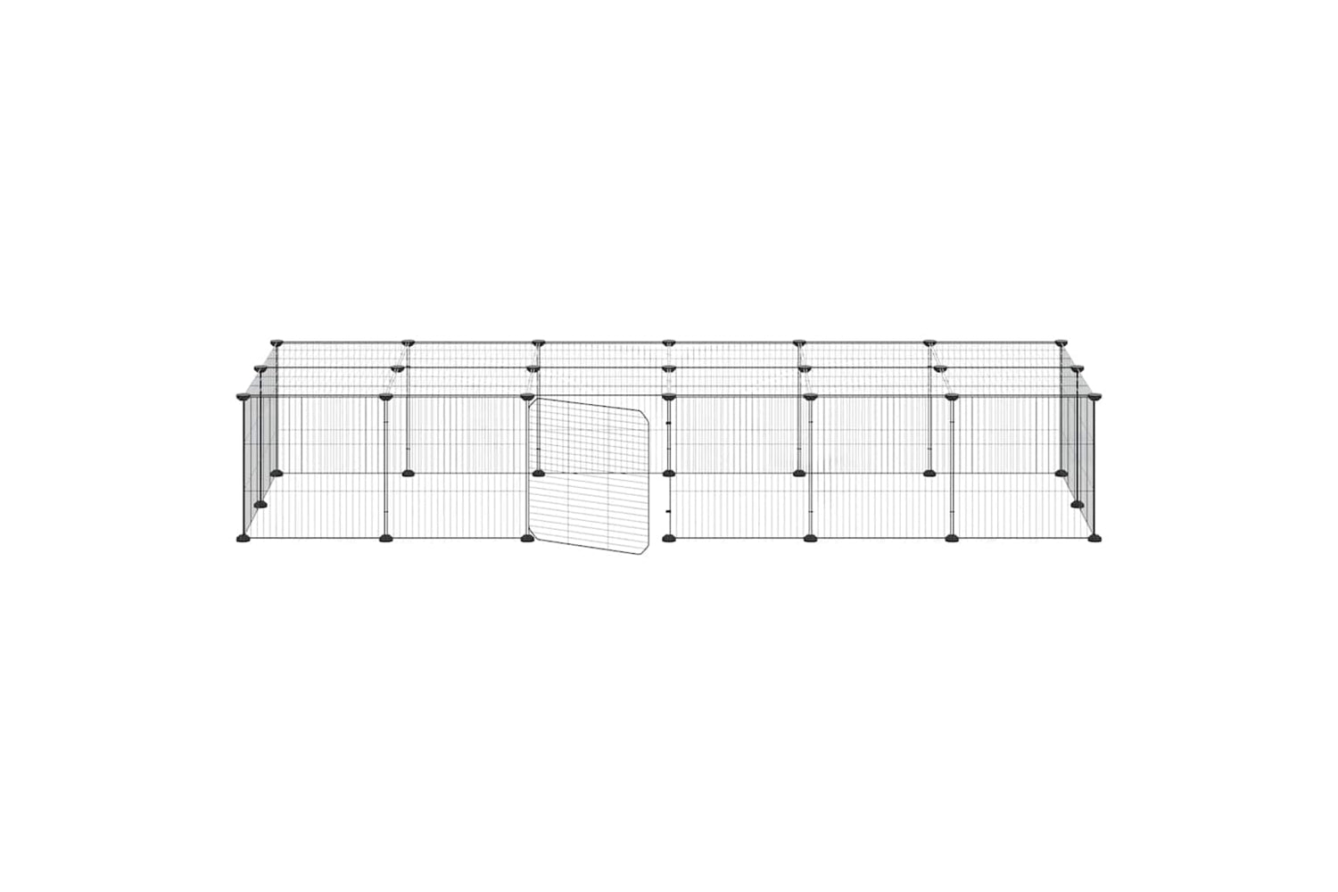 vidaXL 3114059 28-panel Pet Cage With Door Black 35x35cm Steel-3