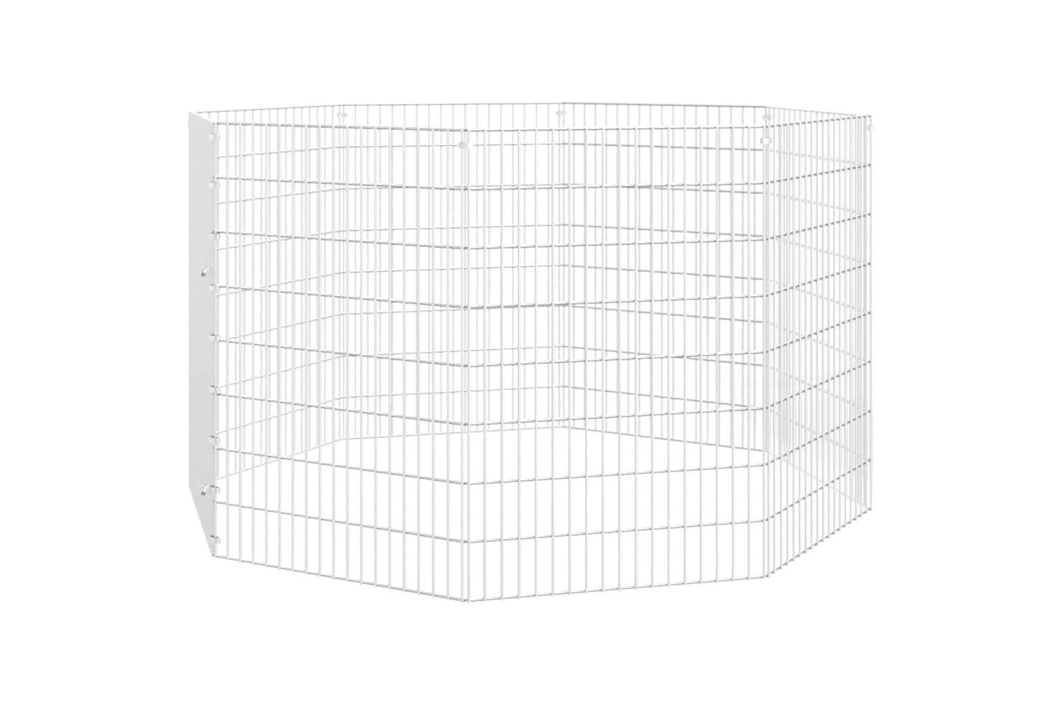Vidaxl Free Range Animal Enclosure 8-panel 54x80 Cm Galvanised Iron-2