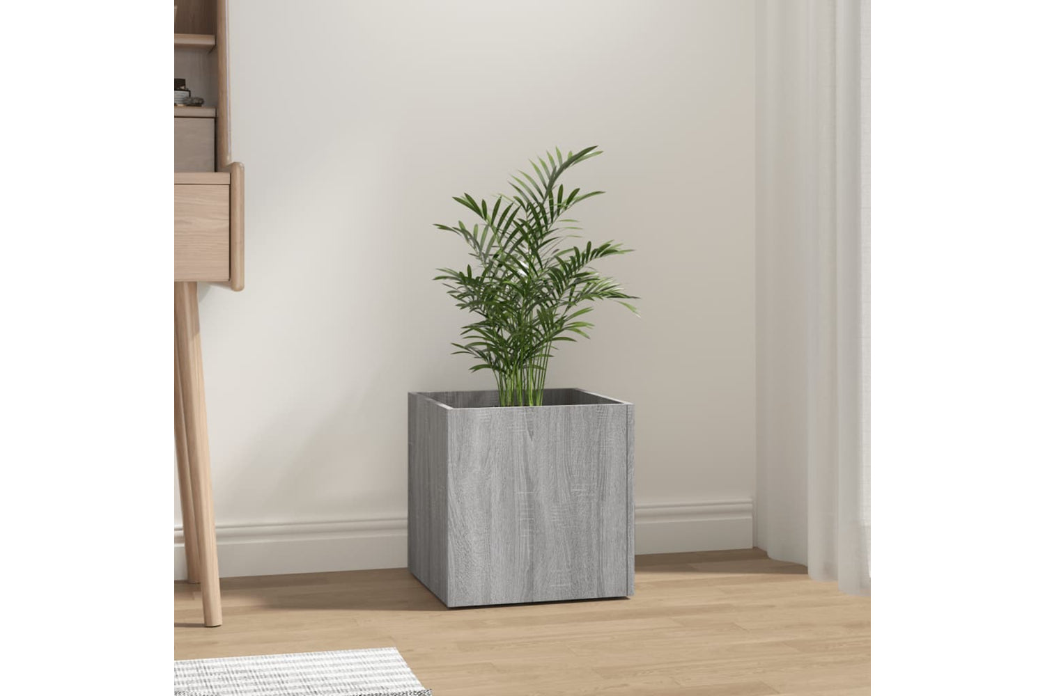 vidaXL 820500 Planter Box Grey Sonoma 40x40x40cm Engineered Wood-2