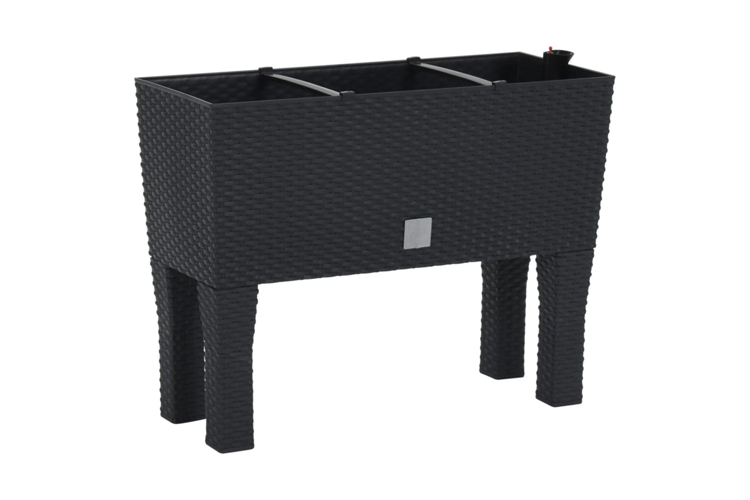 vidaXL 152208 Raised Garden Bed Anthracite 60x25x46cm Pp Rattan-2