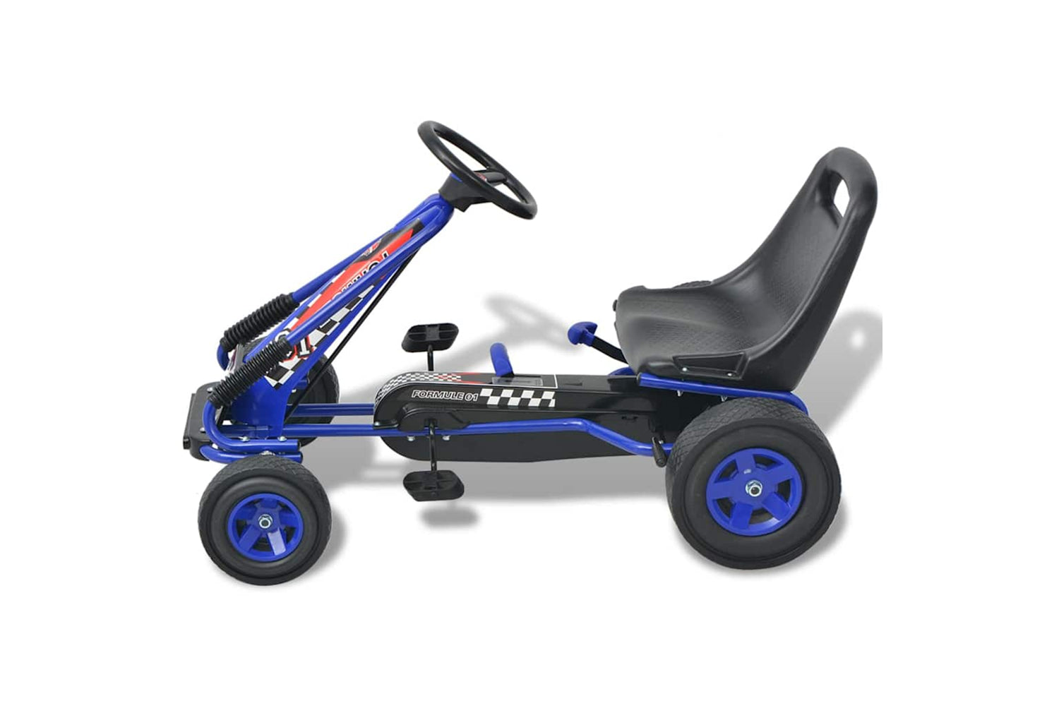 Vidaxl Pedal Go Kart With Adjustable Seat Blue-2