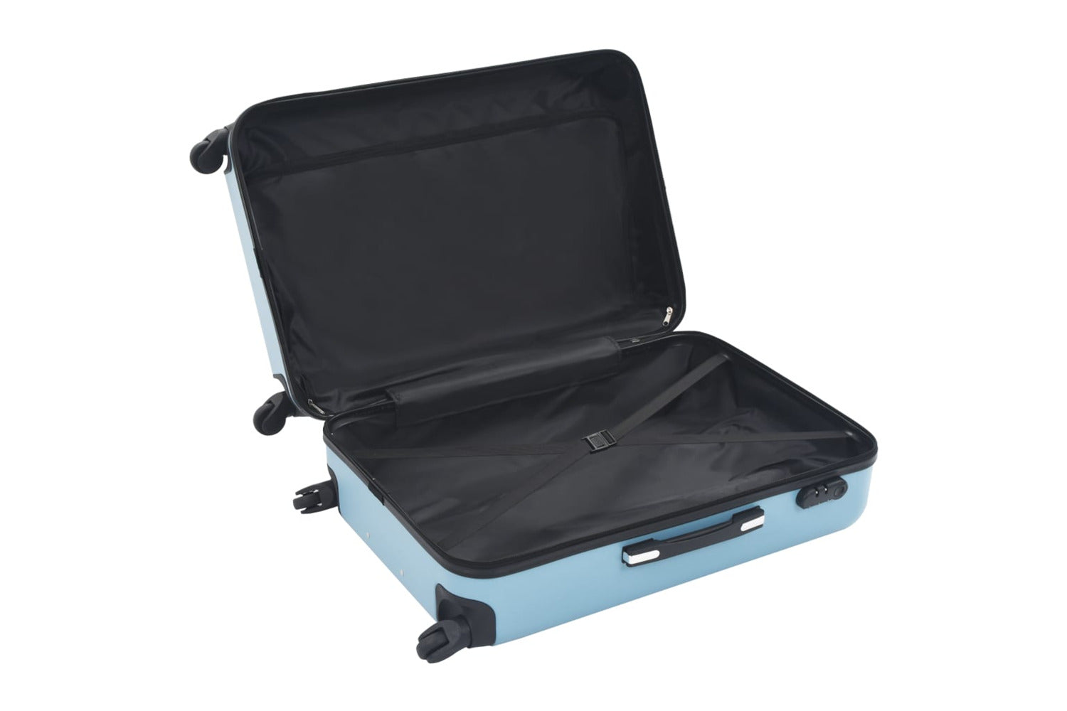 Vidaxl 91889 Hardcase Trolley Set 3 Pcs Blue Abs-6