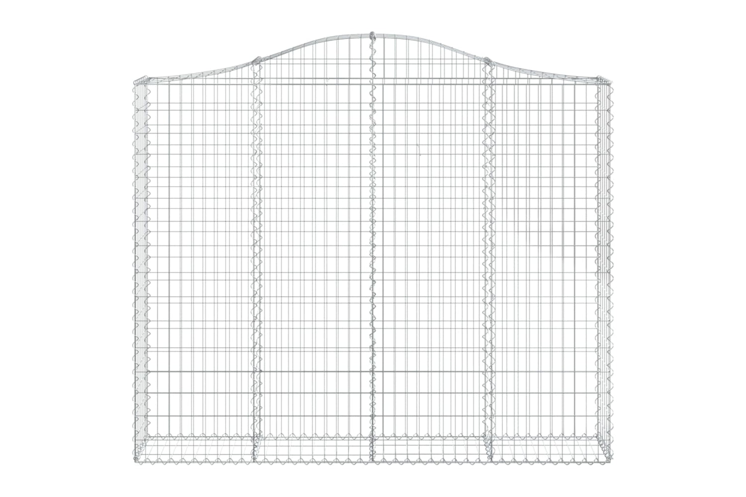 vidaXL 153388 Arched Gabion Basket 200x30x160/180cm Galvanised Iron-2