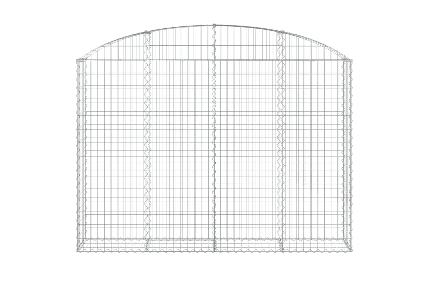 vidaXL 153467 Arched Gabion Basket 200x30x140/160cm Galvanised Iron-2