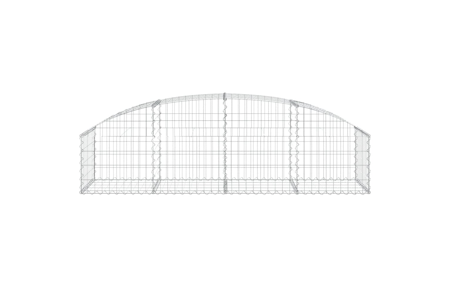 vidaXL 153472 Arched Gabion Basket 200x50x40/60cm Galvanised Iron-2