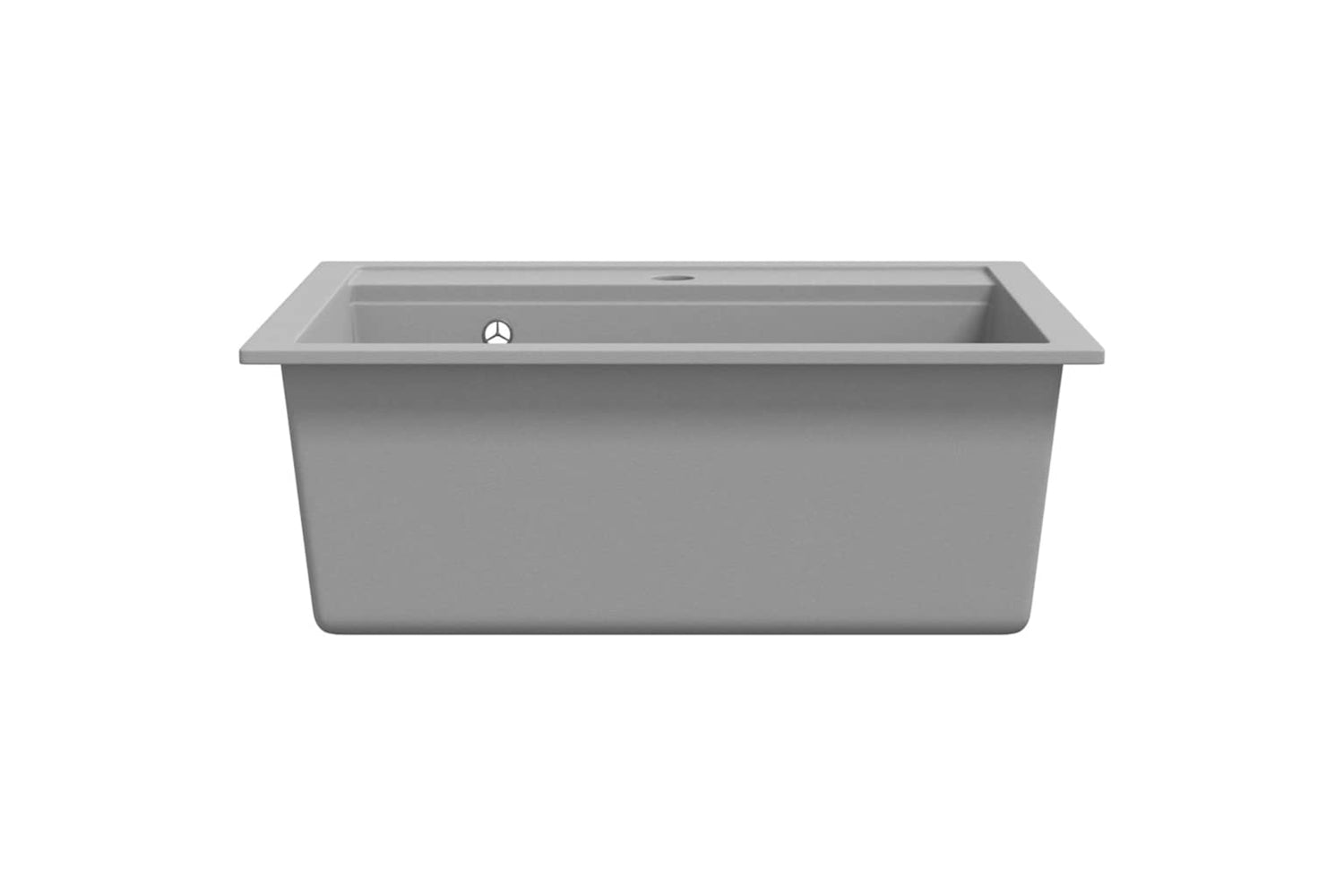 Vidaxl Granite Kitchen Sink Single Basin Grey-3