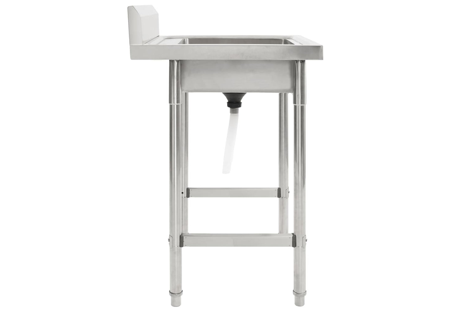 Vidaxl Kitchen Sink Single Basin Stainless Steel-3
