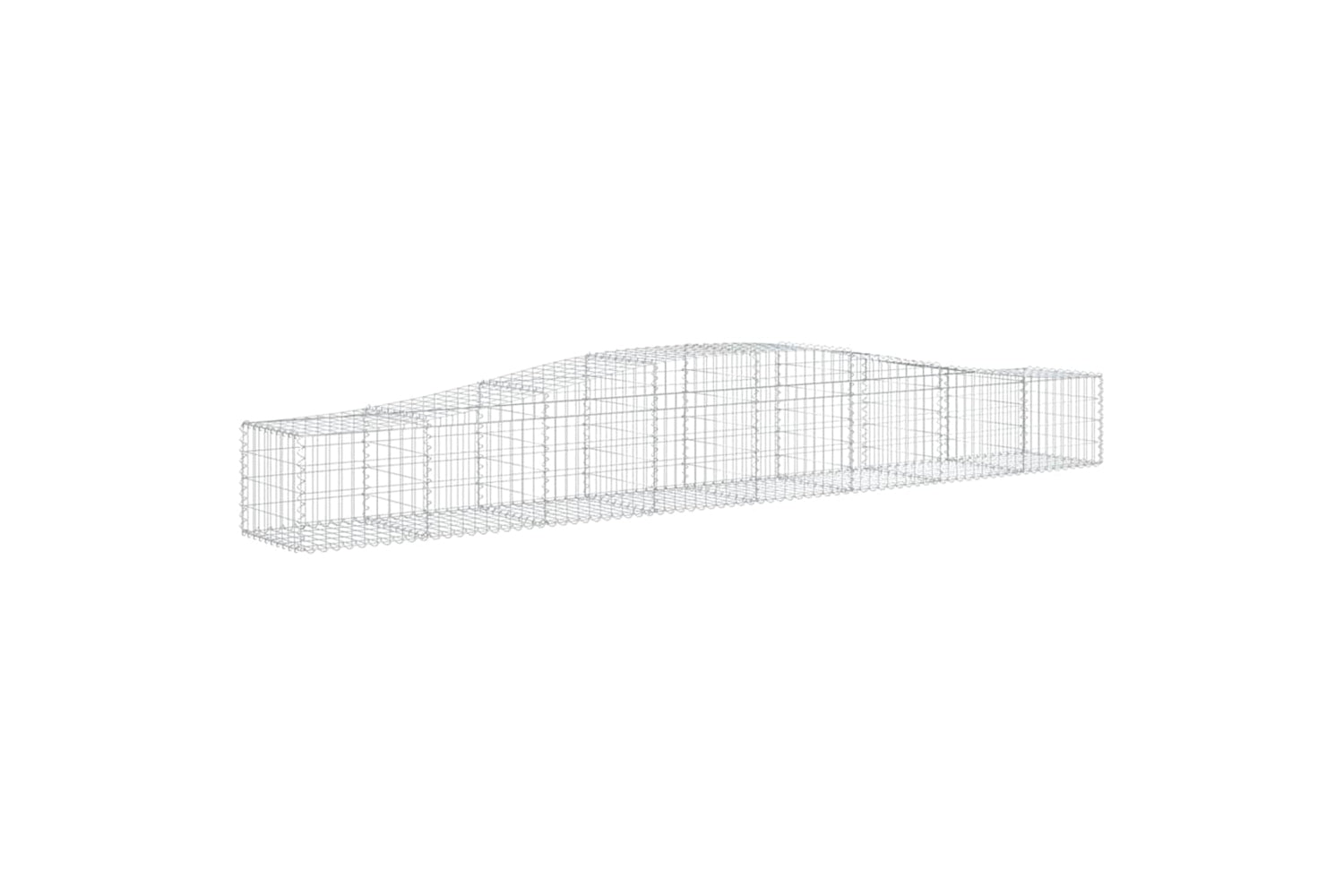 vidaXL 3145918 Arched Gabion Baskets 3 Pcs 400x50x40/60cm Galvanised Iron-2