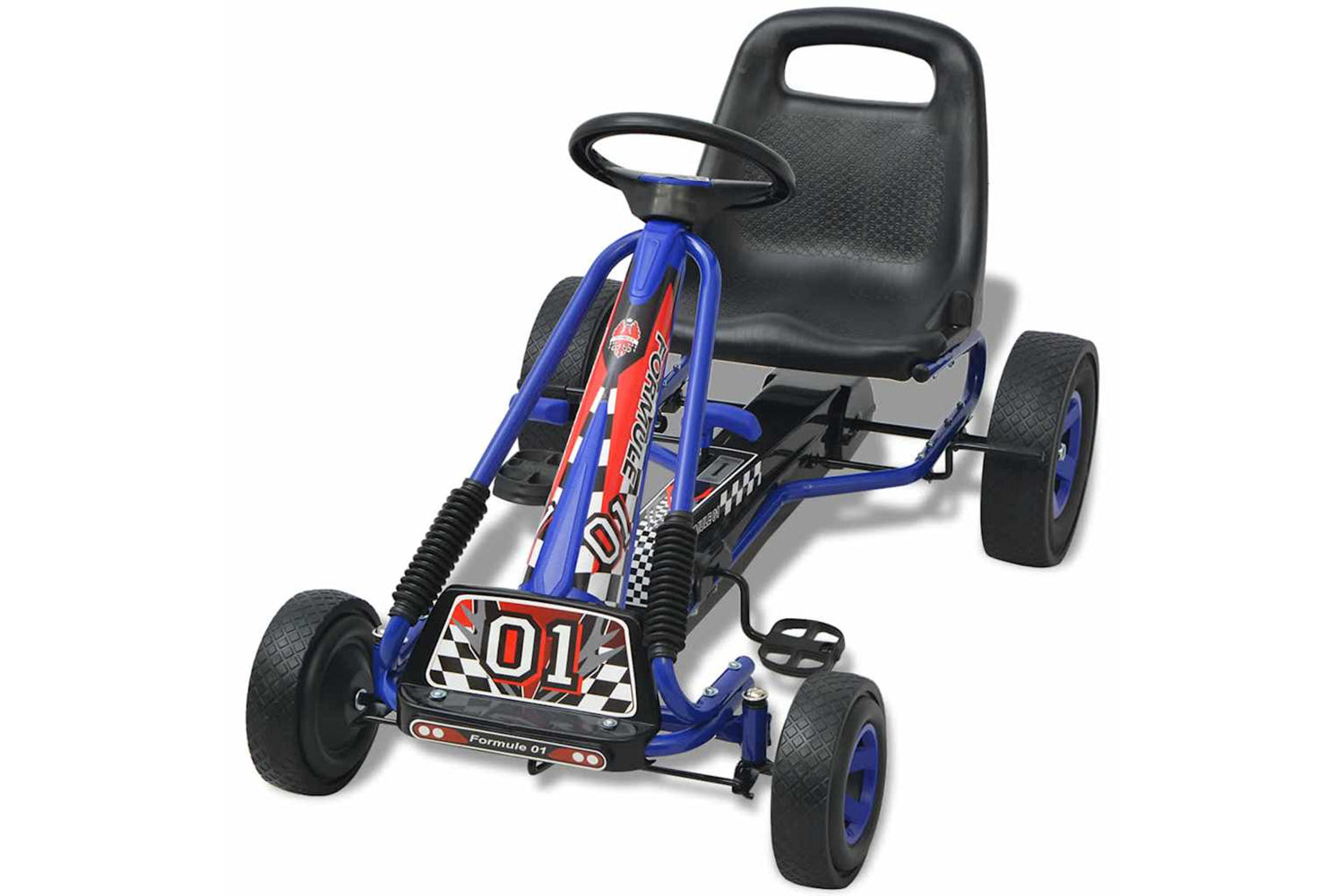 Vidaxl Pedal Go Kart With Adjustable Seat Blue-3