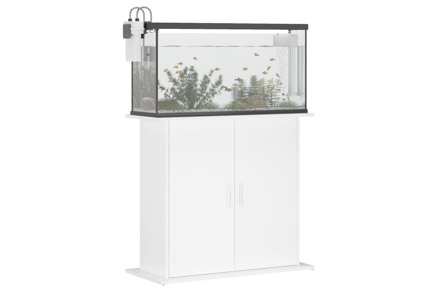 vidaXL 833599 Aquarium Stand White 81x36x73cm Engineered Wood-2