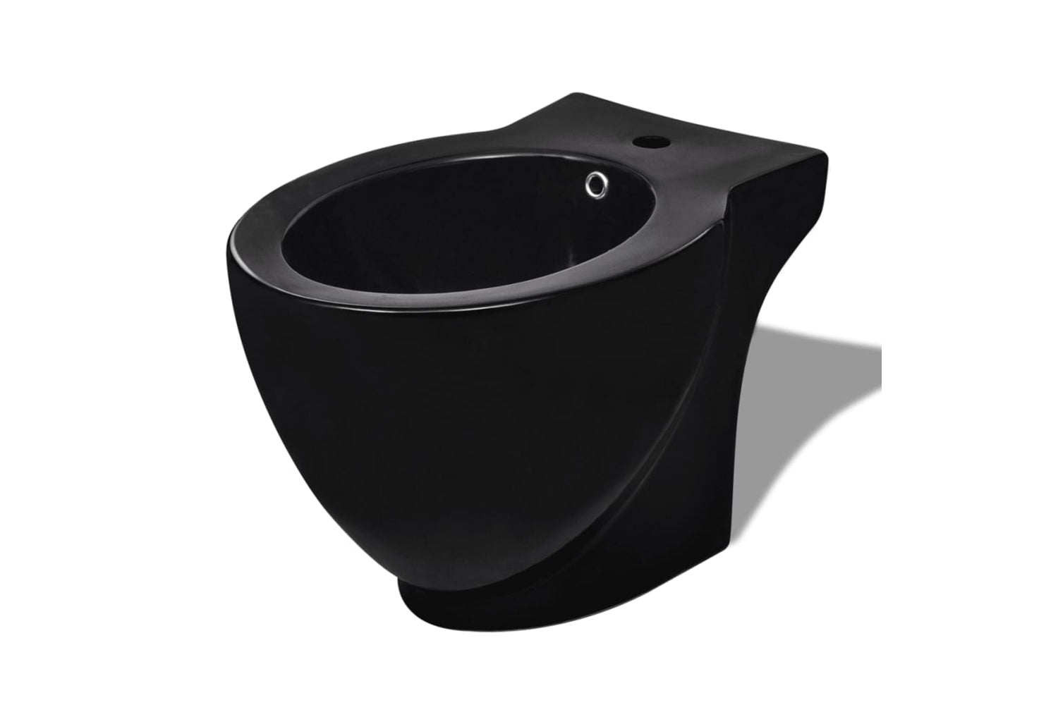 Vidaxl 270567 Black Ceramic Toilet & Bidet Set-3