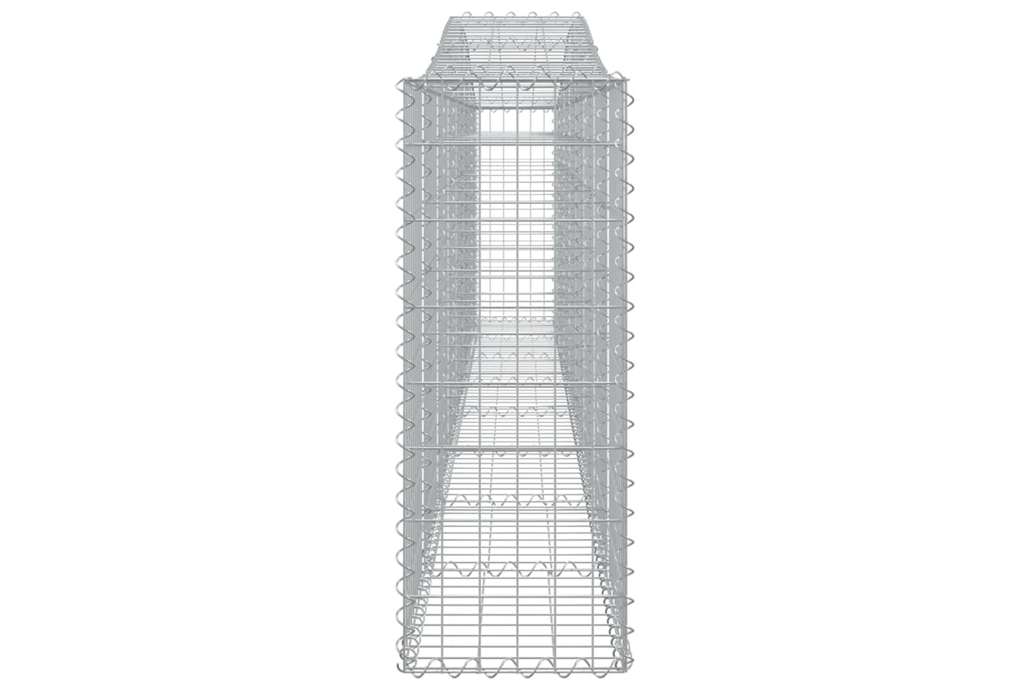 vidaXL 153404 Arched Gabion Basket 400x30x80/100cm Galvanised Iron-3